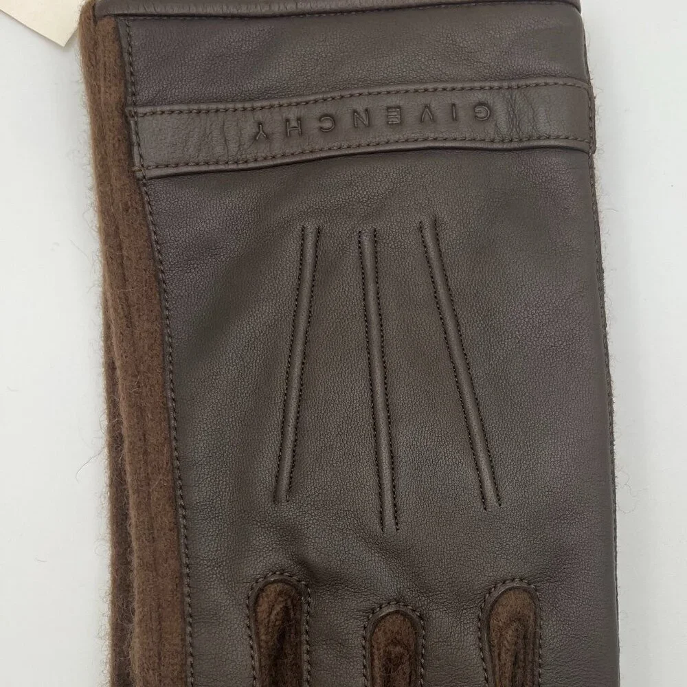 Men's Givenchy Leather and Cashmere Gloves - Picture 2 of 6